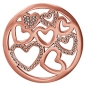 Preview: Coin Scheibe kleine Herzen mit Zirkonia rosé