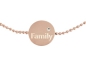 Preview: Armband mit Scheibe - Family an Kugelkette rosé