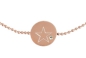 Preview: Armband mit Scheibe - Stern an Kugelkette rosé