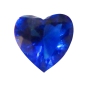 Preview: Charm Kristall herzförmig "blau"