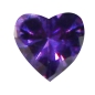 Preview: Charm Kristall herzförmig "lila"