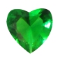 Preview: Charm Kristall herzförmig "grün"