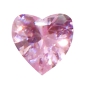 Preview: Charm Kristall herzförmig "rosa"