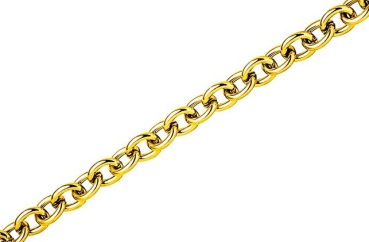 Glamour - Rundankerarmband 20cm Edelstahl - gold