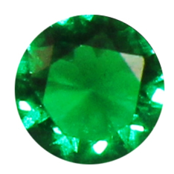 Charm Kristall rund "grün"
