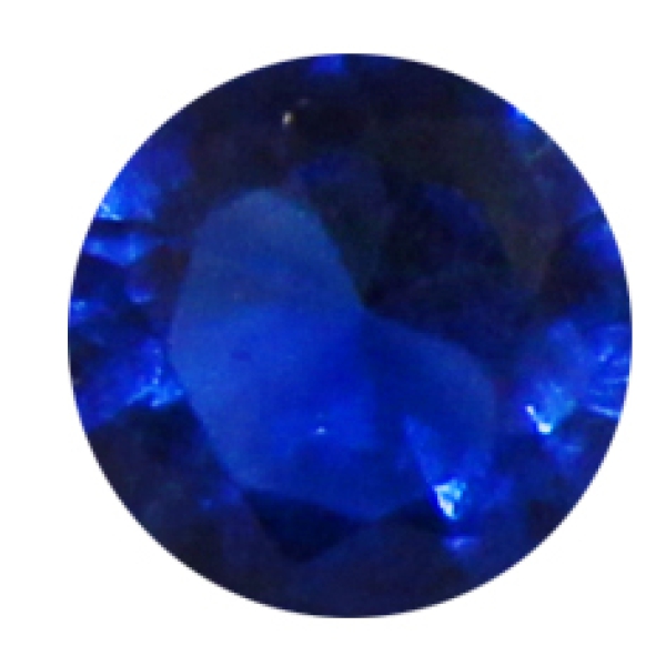 Charm Kristall rund "blau"