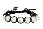 Kugelarmband mit wei�en Steinen