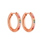 Preview: Creole Hawaii rund poliert 20mm Zirkonia - Regenbogen Edelstahl - rosé