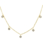 Preview: Kette mit gefassten Steinen Gold