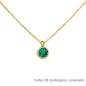 Preview: Kette gold mit einem runden Stein in einer Farbe Deiner Wahl Edelstahl