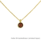 Preview: Kette gold mit einem runden Stein in einer Farbe Deiner Wahl Edelstahl