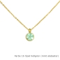 Preview: Kette gold mit einem runden Stein in einer Farbe Deiner Wahl Edelstahl