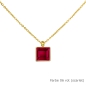 Preview: Kette gold mit einem eckigem Stein in einer Farbe Deiner Wahl Edelstahl
