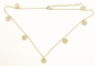Preview: Kette mit 7 Plättchen Edelstahl gold