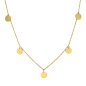 Preview: Kette mit 7 Plättchen Edelstahl gold