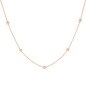 Preview: Kette mit 18 Kugeln Edelstahl rosé