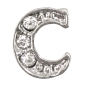 Preview: Charm Buchstabe "C" mit Zirkonia