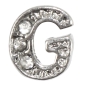 Preview: Charm Buchstabe "G" mit Zirkonia