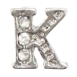 Preview: Charm Buchstabe "K" mit Zirkonia