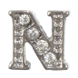 Preview: Charm Buchstabe "N" mit Zirkonia