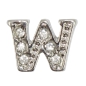 Preview: Charm Buchstabe "W" mit Zirkonia