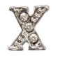 Preview: Charm Buchstabe "X" mit Zirkonia