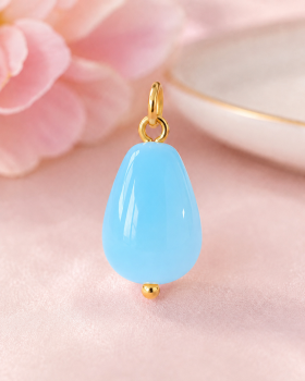 Tropfen-Anhänger – farbenfroher Charm für deine Kette Gold