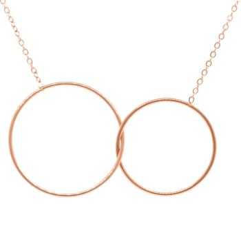 Kette mit zwei Ringen Rosé