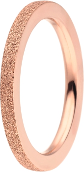 Steckring innen 2mm rosé Stahl diamantiert