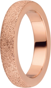 Steckring innen 4mm bombiert diamantiert rosé