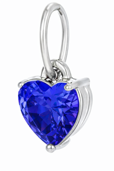 Anhänger Herz Edelstahl blau