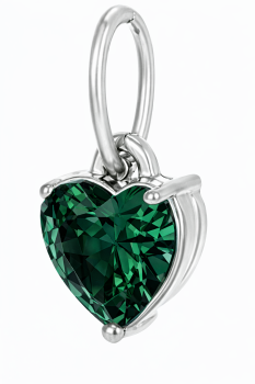 Anhänger Herz Edelstahl grün