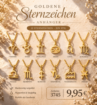 Sternzeichen Anhänger Edelstahl gold