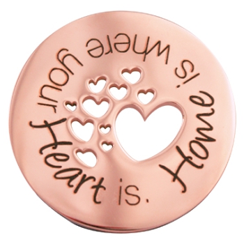 Coin Scheibe "Home is where your Heart is" in rosé