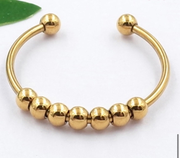 Ring Edelstahl gold keep calm and wear this ring