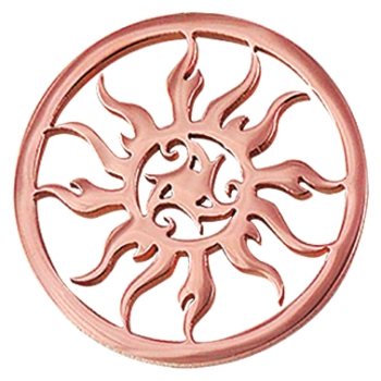 Coin Scheibe Sonne rosé