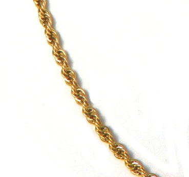 Kette Twist Edelstahl Gold 80cm