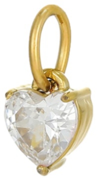 Anhänger Herz Edelstahl gold