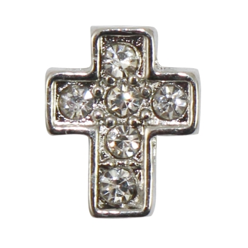 Charm Kreuz mit Zirkonia