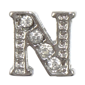 Charm Buchstabe "N" mit Zirkonia