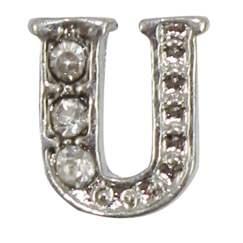 Charm Buchstabe "U" mit Zirkonia