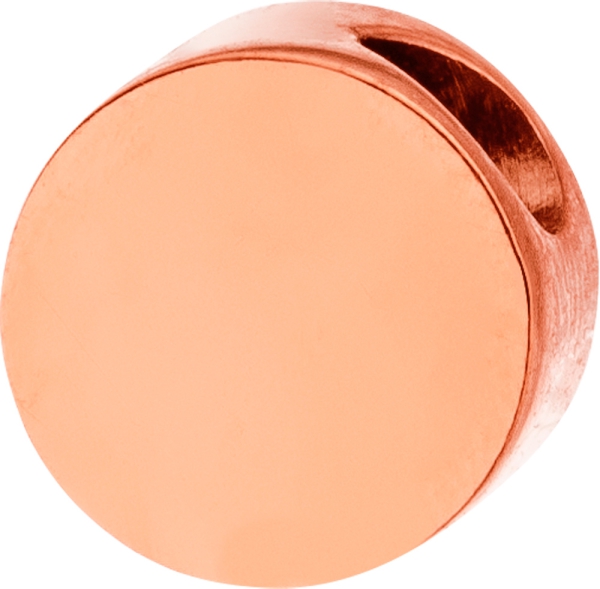 PURE - Anhänger rund, 8mm, poliert und matt aus Edelstahl - rosé
