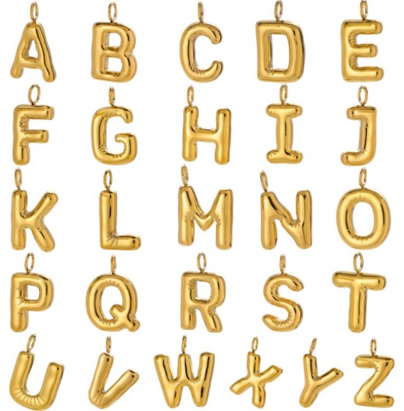 Buchstaben Edelstahl groß Gold