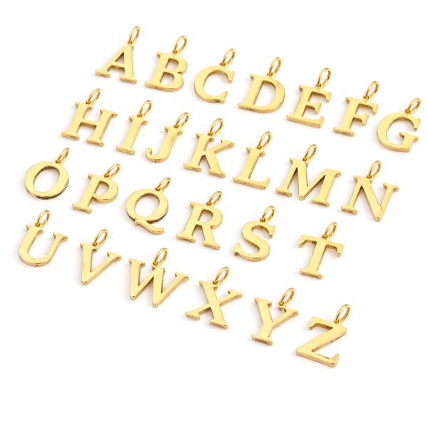 Buchstaben Edelstahl klein Gold