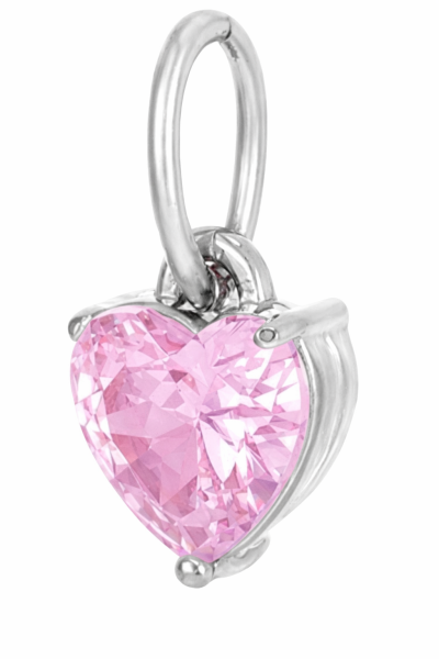 Anhänger Herz Edelstahl rosa