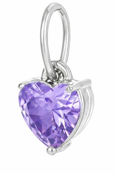 Anhänger Herz Edelstahl lila