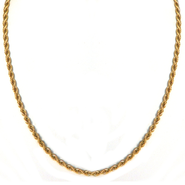 Kette Twist Edelstahl Gold 80cm