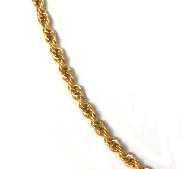 Kette Twist Edelstahl Gold 80cm