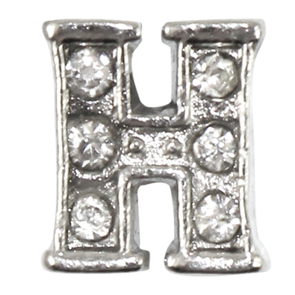 Charm Buchstabe "H" mit Zirkonia