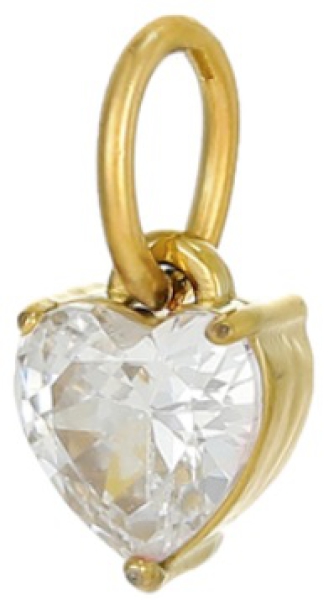 Anhänger Herz Edelstahl gold